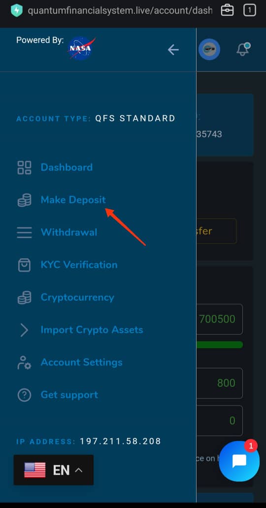 Make deposit